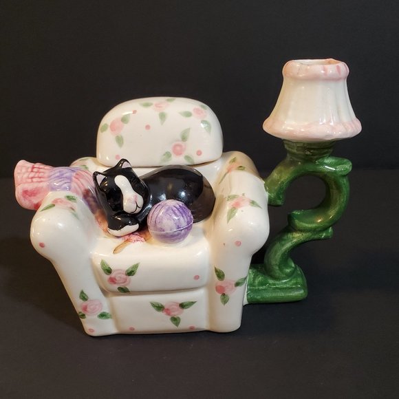 Vintage Cat Creamer Figurine Knickknack Decor